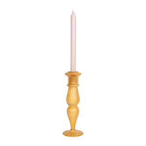 A La – Frosted Glass Candle Holder Mustard